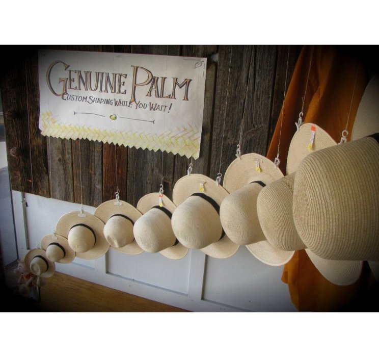 Genuine Palm custom hat shaping display at Davis Clothing Company